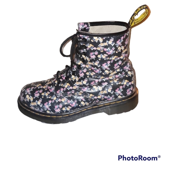 Dr. Martens leather calico floral print Pascals 1460 - Picture 3 of 16